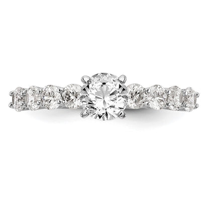 14k White Gold 3/4 Ct. Lab Grown Diamond VS/SI+ G+ Semi Mount Peg Set Engagement Ring