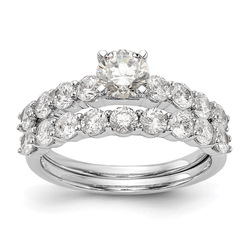 14k White Gold 3/4 Ct. Lab Grown Diamond VS/SI+ G+ Semi Mount Peg Set Engagement Ring