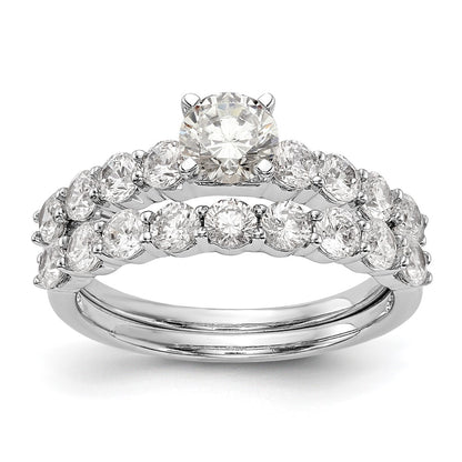 14k White Gold 3/4 Ct. Lab Grown Diamond VS/SI+ G+ Semi Mount Peg Set Engagement Ring