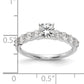 14k White Gold 3/4 Ct. Lab Grown Diamond VS/SI+ G+ Peg Set Engagement Ring