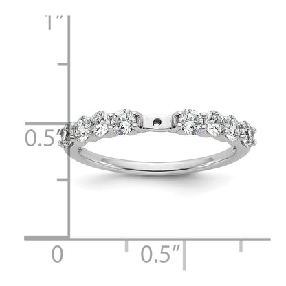 14k White Gold 3/4 Ct. Lab Grown Diamond VS/SI+ G+ Semi Mount Peg Set Engagement Ring