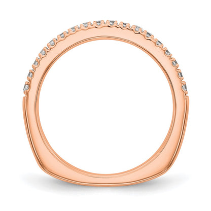 14K Rose Gold True Origin 3/8 Carat Lab Grown Diamond Vs D E F Wedding Band