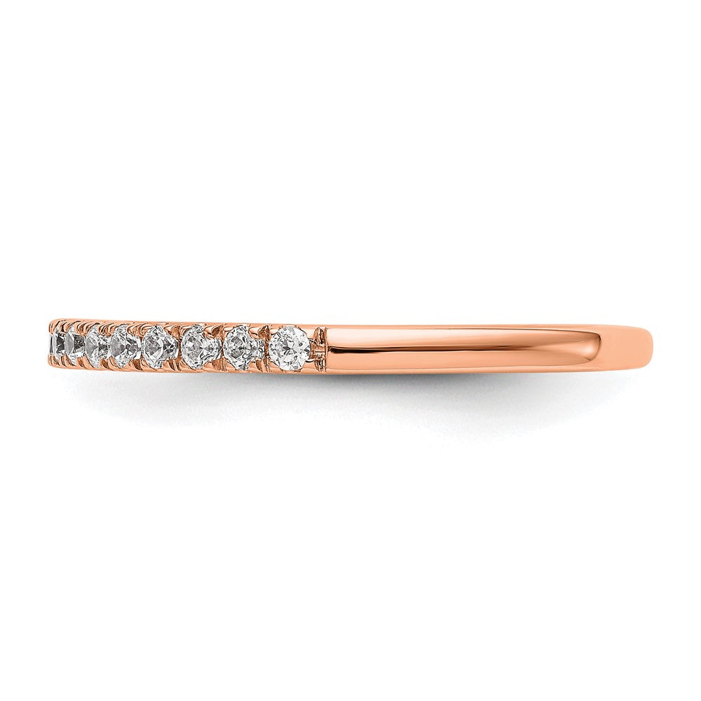 14K Rose Gold True Origin 3/8 Carat Lab Grown Diamond Vs D E F Wedding Band