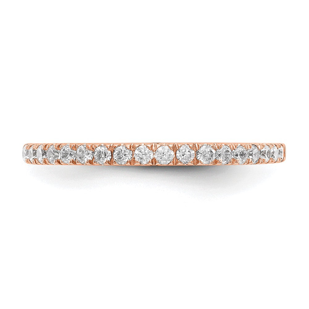 14K Rose Gold True Origin 3/8 Carat Lab Grown Diamond Vs D E F Wedding Band