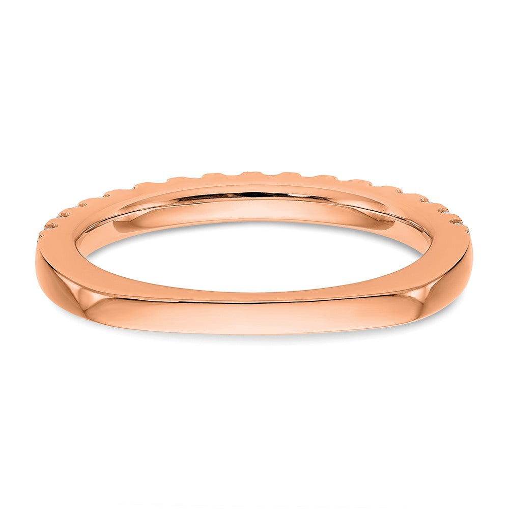 14K Rose Gold True Origin 3/8 Carat Lab Grown Diamond Vs D E F Wedding Band