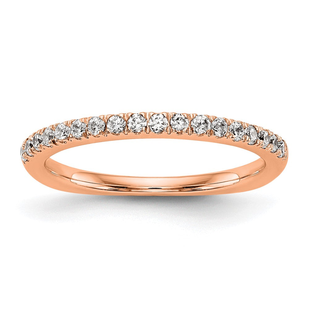 14K Rose Gold True Origin 3/8 Carat Lab Grown Diamond Vs D E F Wedding Band