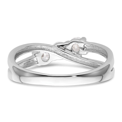 14k White Gold 1/2 Ct. Lab Grown Diamond VS/SI+ G+ Three Stone Engagement Ring