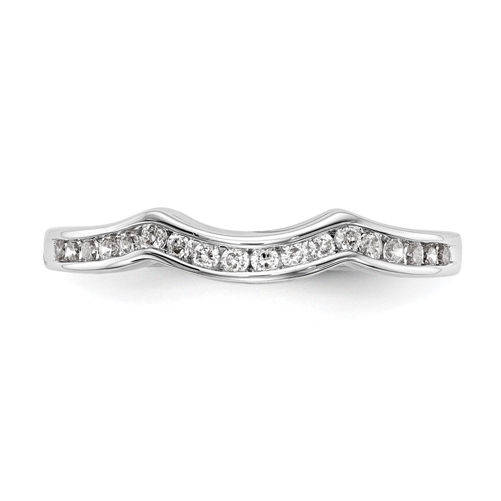 14k White Gold 1/5 Ct. Lab Grown Diamond VS/SI+ G+ Wedding Band Ring