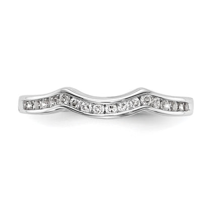 14k White Gold 1/5 Ct. Lab Grown Diamond VS/SI+ G+ Wedding Band Ring