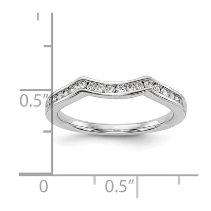 14k White Gold 1/5 Ct. Lab Grown Diamond VS/SI+ G+ Wedding Band Ring