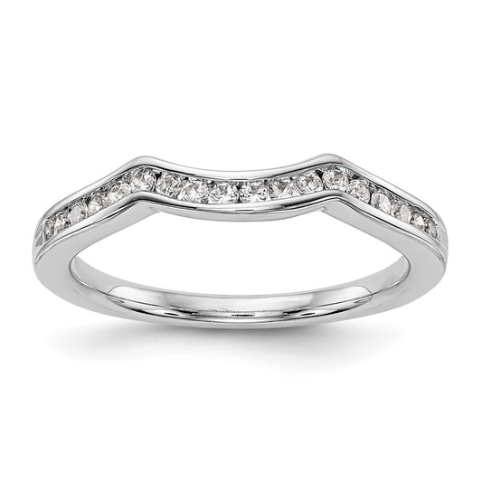 14k White Gold 1/5 Ct. Lab Grown Diamond VS/SI+ G+ Wedding Band Ring
