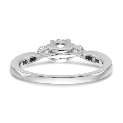 14k White Gold 5/8 Ct. Lab Grown Diamond VS/SI+ G+ Three Stone Engagement Ring