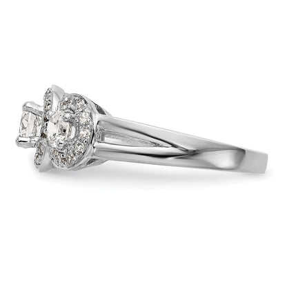14k White Gold 1 1/3 Ct. Lab Grown Diamond VS/SI+ G+ Three Stone Engagement Ring
