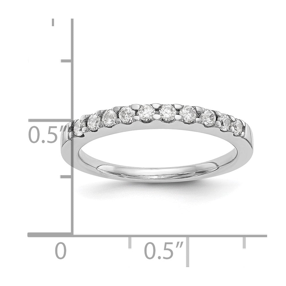 14k White Gold 1/3 Ct. Lab Grown Diamond VS/SI+ G+ Wedding Band Ring