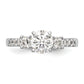 14k White Gold 1/5 Ct. Lab Grown Diamond VS/SI+ G+ Peg Set Engagement Ring