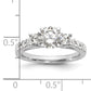 14k White Gold 1/5 Ct. Lab Grown Diamond VS/SI+ G+ Peg Set Engagement Ring