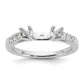 14k White Gold 1/5 Ct. Lab Grown Diamond VS/SI+ G+ Peg Set Engagement Ring