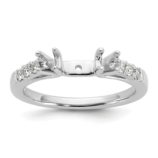 14k White Gold 1/5 Ct. Lab Grown Diamond VS/SI+ G+ Peg Set Engagement Ring