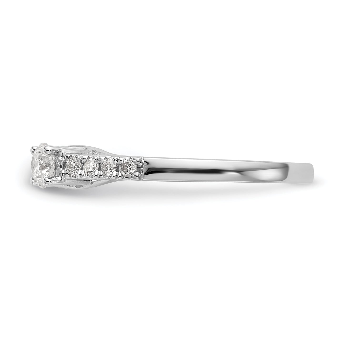 14k White Gold 1/6 Ct. Lab Grown Diamond VS/SI+ G+ Peg Set Engagement Ring