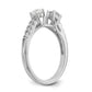 14k White Gold 1/6 Ct. Lab Grown Diamond VS/SI+ G+ Peg Set Engagement Ring