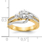 14k Two-Tone 5/8 Ct. Lab Grown Diamond VS/SI+ G+ Peg Set Engagement Ring