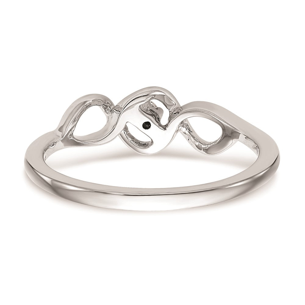 14K White Gold Complete Real Diamond Promise/Engagement Ring