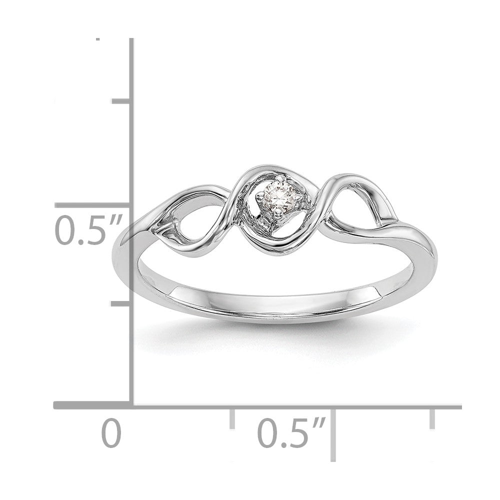 14K White Gold Complete Real Diamond Promise/Engagement Ring