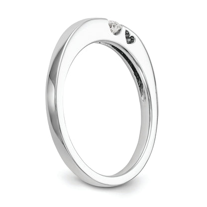 14K White Gold First Promise Heart Shank 1/10 Carat Round Diamond Complete Promise/Engagement Ring