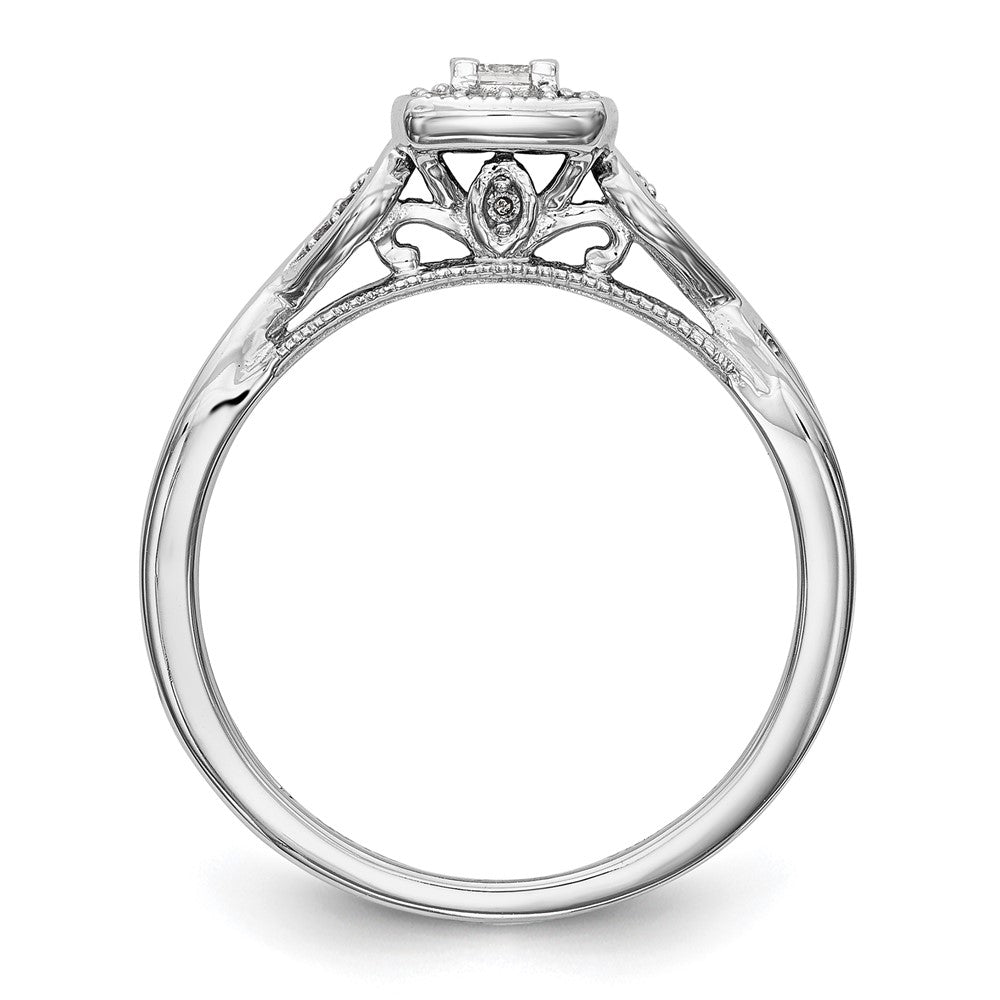 14k White Gold 1/5 Ct. Lab Grown Diamond VS/SI+ G+ Complete Petite Engagement Ring