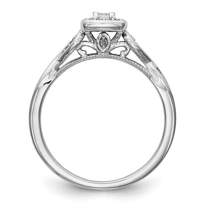 14k White Gold 1/5 Ct. Lab Grown Diamond VS/SI+ G+ Complete Petite Engagement Ring