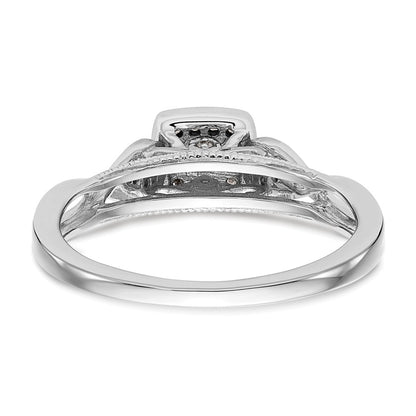14k White Gold 1/5 Ct. Lab Grown Diamond VS/SI+ G+ Complete Petite Engagement Ring