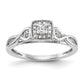 14k White Gold 1/5 Ct. Lab Grown Diamond VS/SI+ G+ Petite Engagement Ring