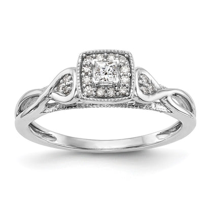 14k White Gold 1/5 Ct. Lab Grown Diamond VS/SI+ G+ Complete Petite Engagement Ring