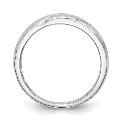 14K White Gold Lab Grown VS/SI+ G+ Diamond Trio Men's Wedding Band Ring