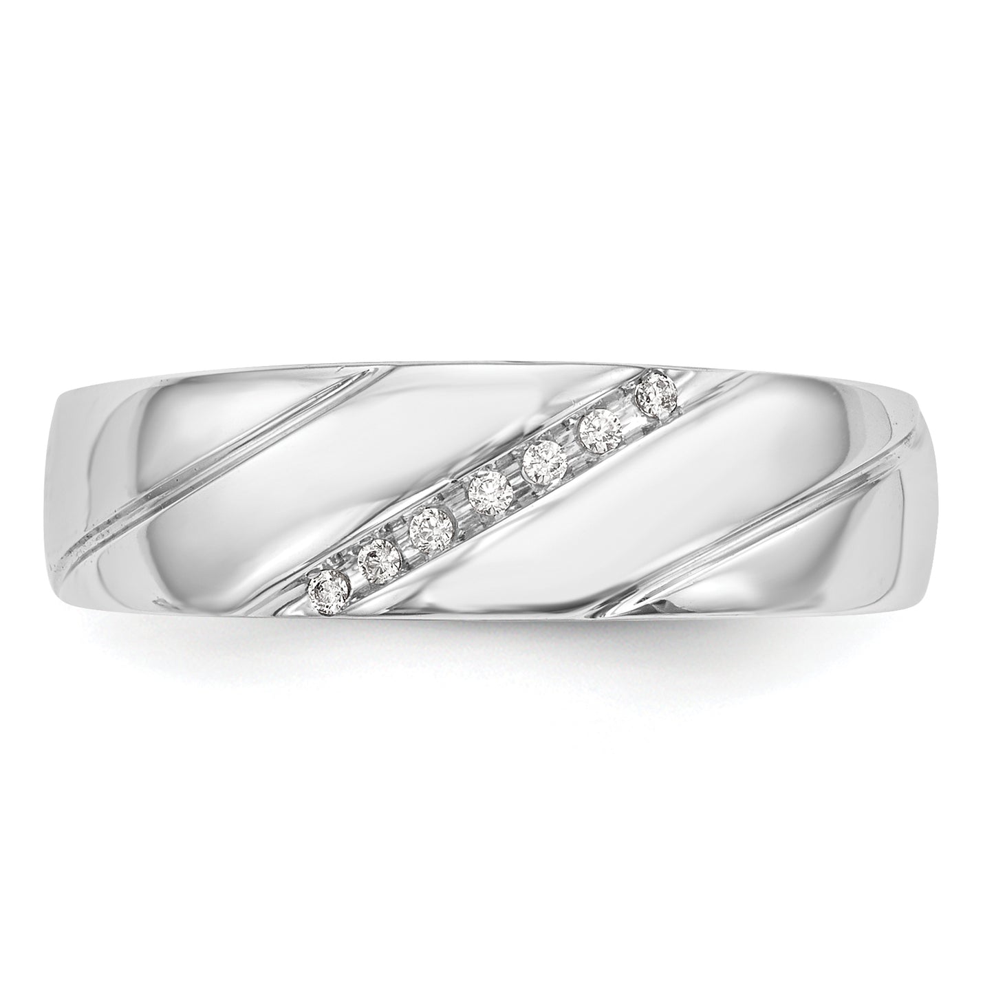 14K White Gold Lab Grown VS/SI+ G+ Diamond Trio Men's Wedding Band Ring