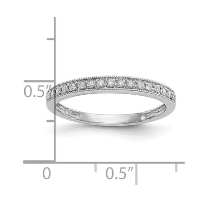 14k White Gold 1/6 Ct. Lab Grown Diamond VS/SI+ G+ Wedding Band Ring