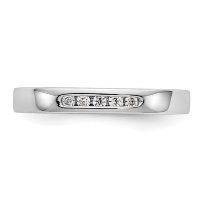 14K White Gold True Origin Men'S 1/10 Carat Lab Grown Diamond Vs/Si D E F 5 Stone Channel Band