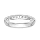 14k White Gold True Origin Lab Grown SI/VS Near Colorless 1/3 Ct. Round Diamond Men's Channel Band Ring