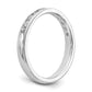 14k White Gold True Origin Lab Grown SI/VS Near Colorless 1/3 Ct. Round Diamond Men's Channel Band Ring