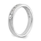 14k White Gold True Origin Lab Grown SI/VS Near Colorless 1/2 Ct. Round Diamond Men's Channel Band Ring