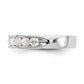 14k White Gold True Origin Lab Grown SI/VS Near Colorless 1 Ct. Round Diamond Men's Channel Band Ring