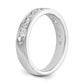 14k White Gold True Origin Lab Grown SI/VS Near Colorless 1 Ct. Round Diamond Men's Channel Band Ring