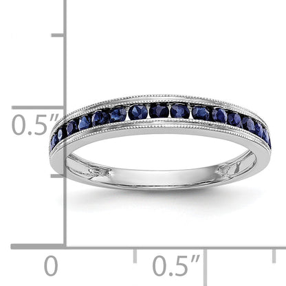 10K White Gold 10K Blue Sapphire Band