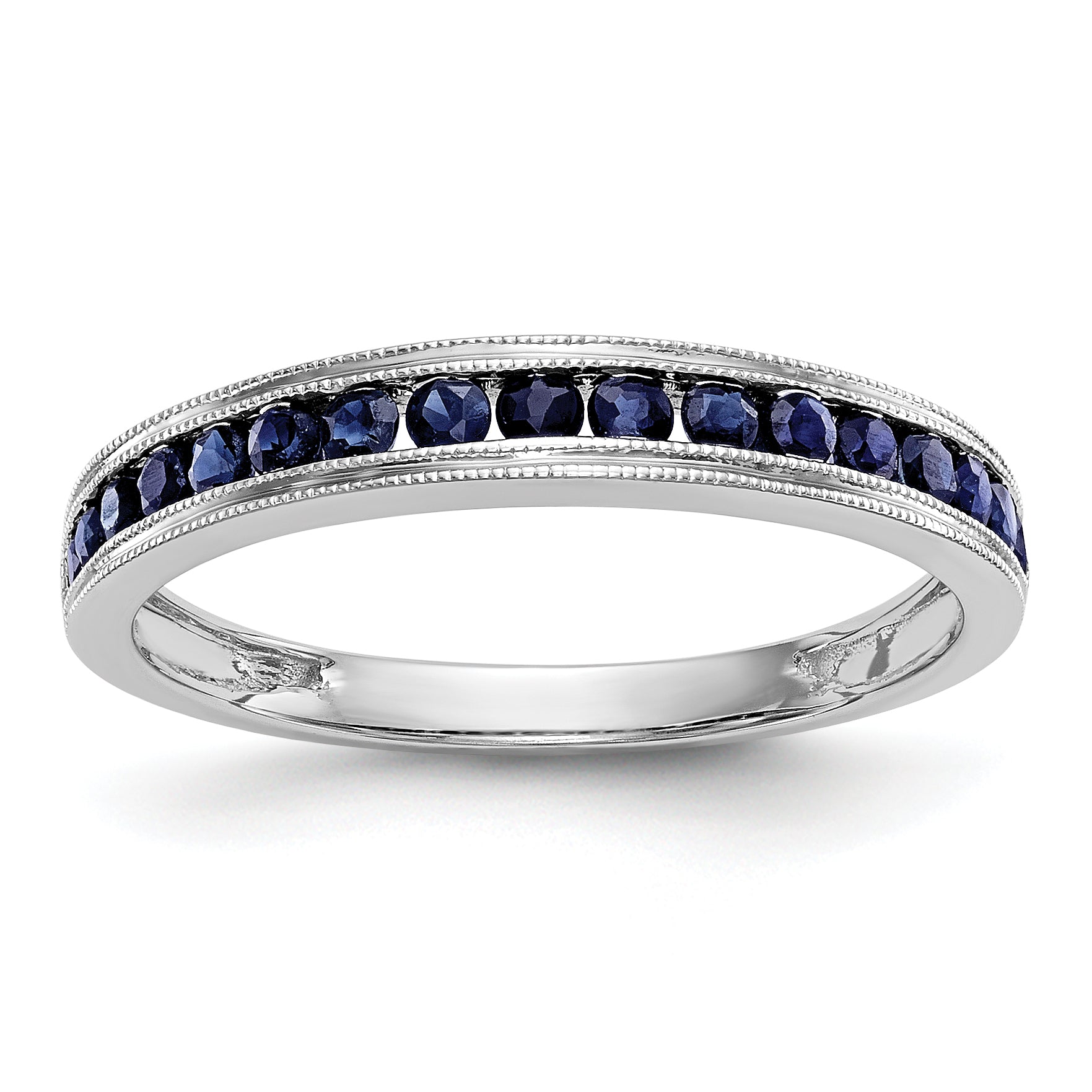 10K White Gold 10K Blue Sapphire Band