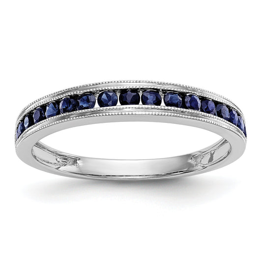 10K White Gold 10K Blue Sapphire Band