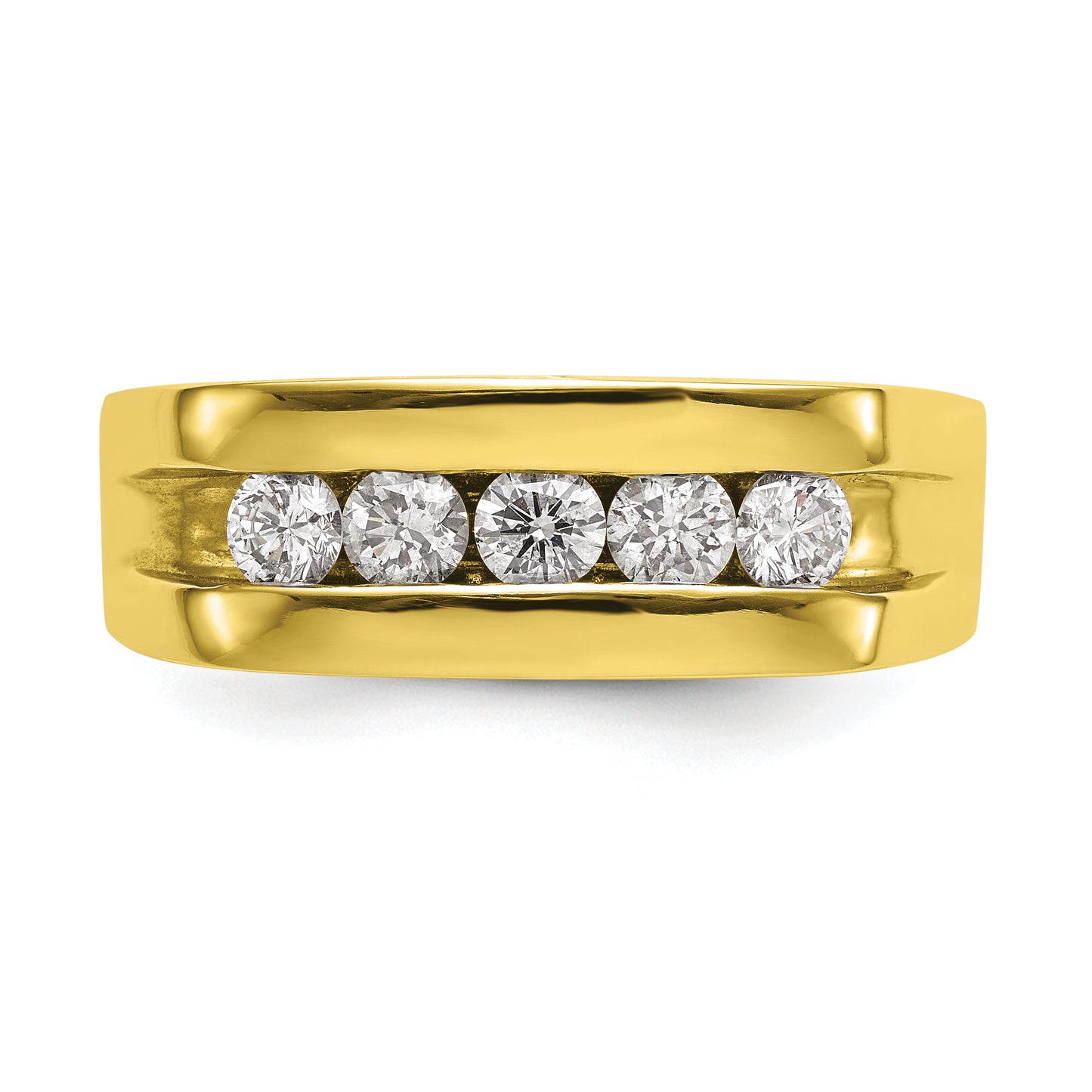 10k Yellow Gold 3/4 Ct. Lab Grown Diamond VS/SI+ G+ Men's Band Ring