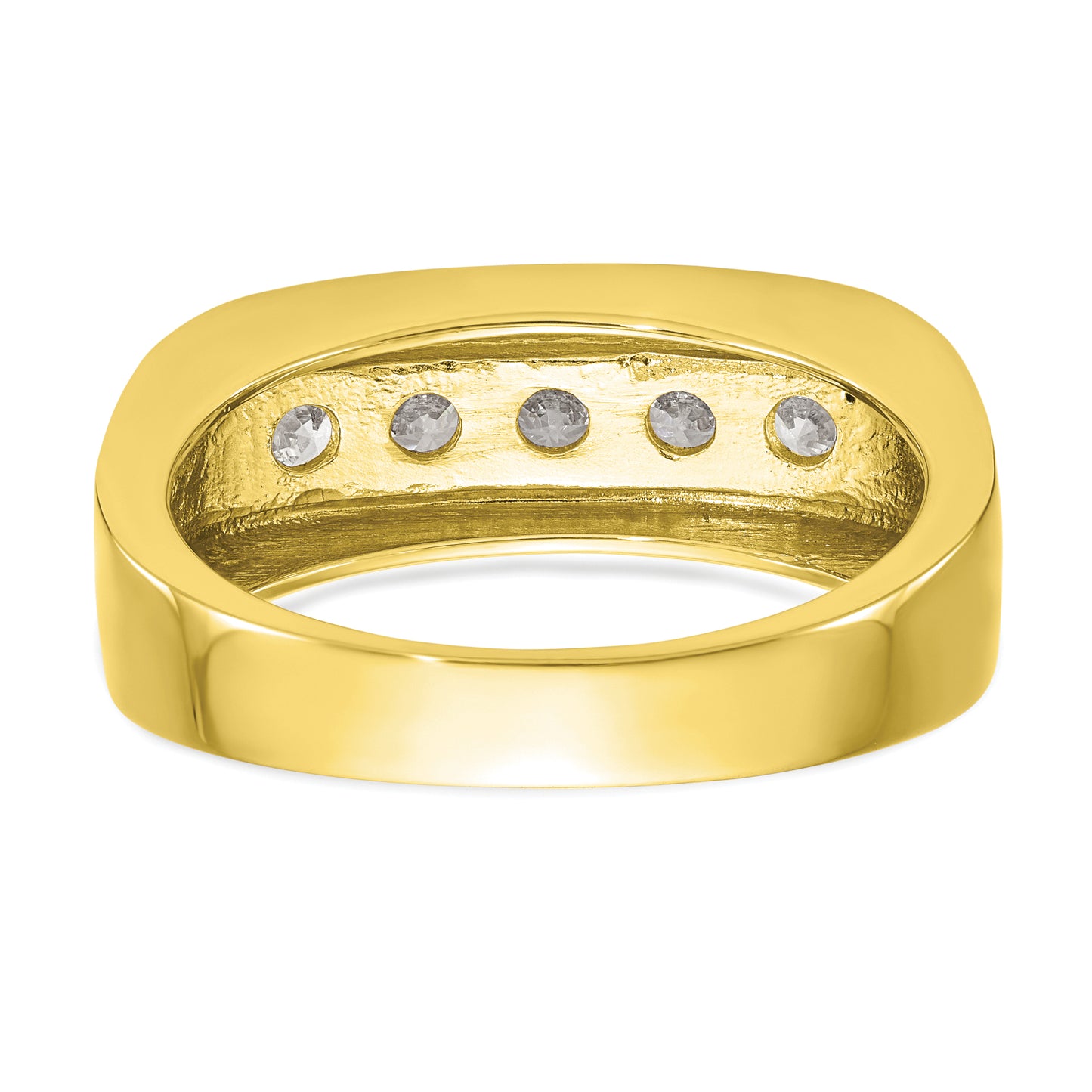 10k Yellow Gold 3/4 Ct. Lab Grown Diamond VS/SI+ G+ Men's Band Ring