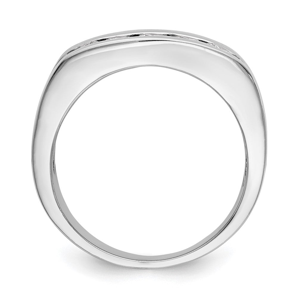 14k White Gold  3/4 Ct. Lab Grown Diamond VS/SI+ G+ Complete Men's Band