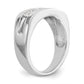 10k White Gold 3/4 Ct. Lab Grown Diamond VS/SI+ G+ Men's Band Ring