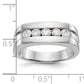 10k White Gold 3/4 Ct. Lab Grown Diamond VS/SI+ G+ Men's Band Ring